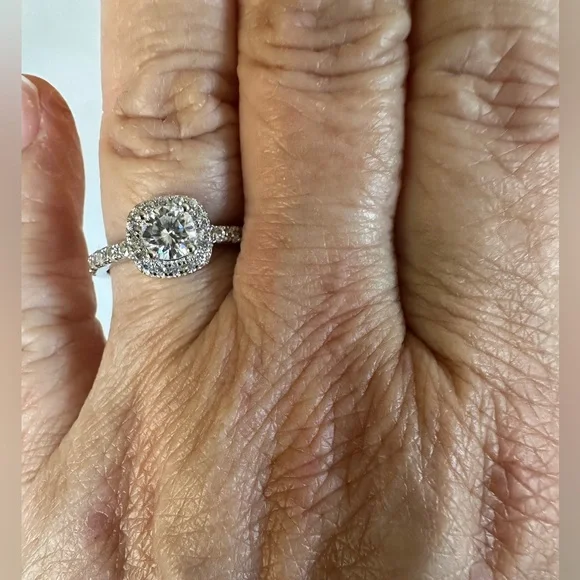 Moissanite Sterling Silver Ring - Picture 3 of 7